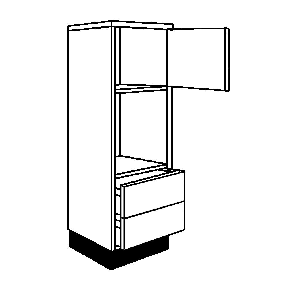 Sheraton 600mm Type 7 Double Oven Housing Unit with 2 Drawers Right ...