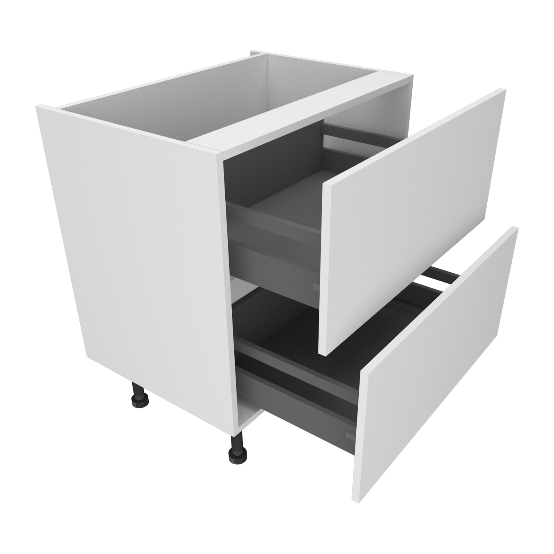 1000mm Pan Drawer Pack Base Unit with 2 Drawers | Purity Kitchens