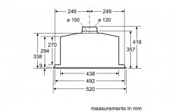 Neff N50 D55MH56N0B 52cm Canopy Hood - St/Steel