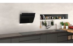 Neff N50 D65IHM1S0B 60cm Angled Glass Chimney Hood - Black