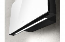 Elica Plat 80cm Chimney Hood - White Glass