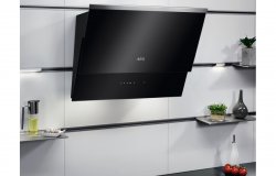 AEG DVB5560B 55cm Angled Chimney Hood - Black Glass