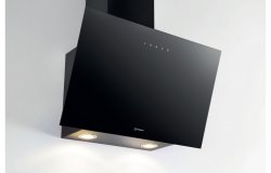 Indesit IHVP 62F LT K 60cm Angled Chimney Hood - Black