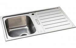 Abode Neron Compact 1B & Drainer Inset Sink - St/Steel