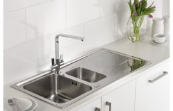 Abode Ixis 1.5B & Drainer Inset Sink - St/Steel