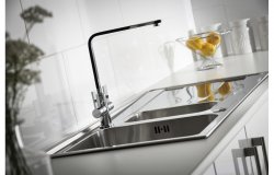 Abode Ixis 1.5B & Drainer Inset Sink - St/Steel