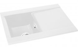 Abode Aspekt 1B & Drainer Granite Inset Sink - White