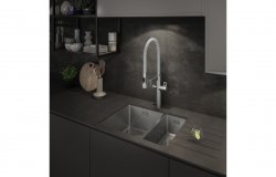 Abode Matrix R15 1.5B LHMB Undermount/Inset Sink - St/Steel