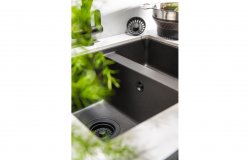 Abode Round Overflow Pipework - Matt Black