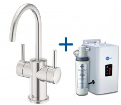 InSinkErator FHC3010 Hot/Cold Water Mixer Tap & Neo Tank - Brushed Steel