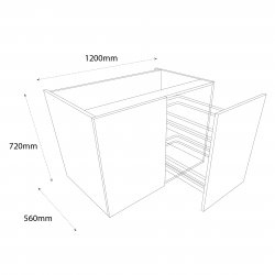 Chippendale by Omega 1000mm Highline Corner Base Unit with 600mm Door & Vario Pull Out Storage Left Hand - (Self Assembly)