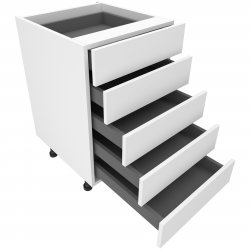 Chippendale by Omega 400mm Drawer Pack Base Unit with 5 Drawers - (Self Assembly)