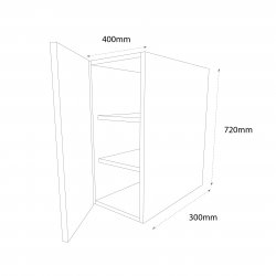 Sheraton by Omega 400mm Standard Single Wall Unit Left Hand - (Ready Assembled)