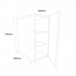 Chippendale by Omega 400mm Standard Single Wall Unit Right Hand - (Self Assembly)
