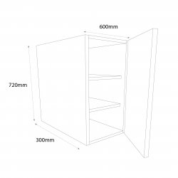 Sheraton by Omega 600mm Standard Single Wall Unit Right Hand - (Ready Assembled)