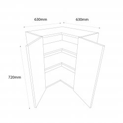 Chippendale by Omega 630mm Corner Wall Unit L Shaped Self Assembly