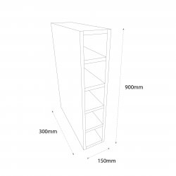 Chippendale by Omega 150mm Tall Wine Rack Unit (900mm) - (Self Assembly)