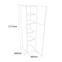 Chippendale 300mm Larder Unit Right Hand - (Self Assembly)