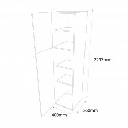 Chippendale 400mm Larder Tall Unit Left Hand - (Self Assembly)