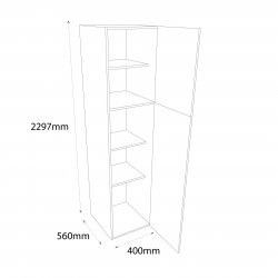 Chippendale 400mm Larder Tall Unit Right Hand - (Self Assembly)