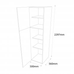 Chippendale 500mm Larder Tall Unit Left Hand - (Self Assembly)