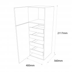 Sheraton by Omega 400mm Type 16 Larder Pull Out Unit with 4 Internal Drawers Left Hand - (Ready Assembled)