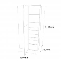 Sheraton by Omega 1000mm Type 10 Corner Larder to Base Unit with 500mm Door Left Hand - (Ready Assembled)