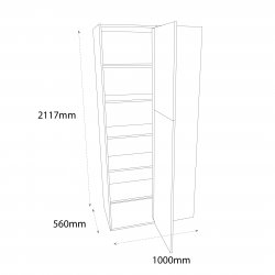 Sheraton by Omega 1000mm Type 1 Corner Larder to Larder Unit with 600mm Door Right Hand - (Ready Assembled)