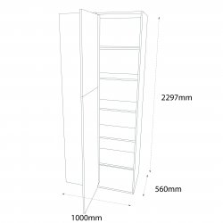 Chippendale 1000mm Type 1 Tall Corner Larder to Larder Unit with 400mm Door Left Hand - (Self Assembly)