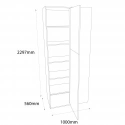 Sheraton by Omega 1000mm Type 3 Corner Larder to Larder Tall Unit with 400mm Door Right Hand - (Ready Assembled)
