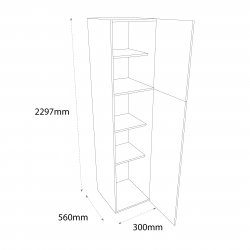 Sheraton by Omega 300mm Type 1 Larder Tall Unit Right Hand - (Ready Assembled)
