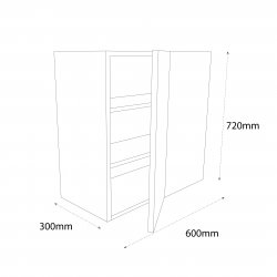 Sheraton by Omega 600mm Corner Wall Unit Right Hand Blank - (Ready Assembled)