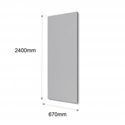 Graphite End Support Panel - 2400 x 670 x 18mm