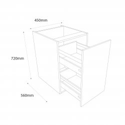 Chippendale 450mm Highline Base Unit with Type 2 Pull Out - (Self Assembly)