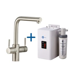 InSinkErator 3N1 L Shape Tap Neo Tank & Filter Pack - Brushed Steel