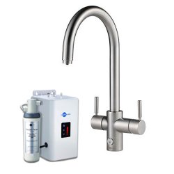 InSinkErator 4N1 J Shape Tap Neo Tank & Filter Pack - Brushed Steel