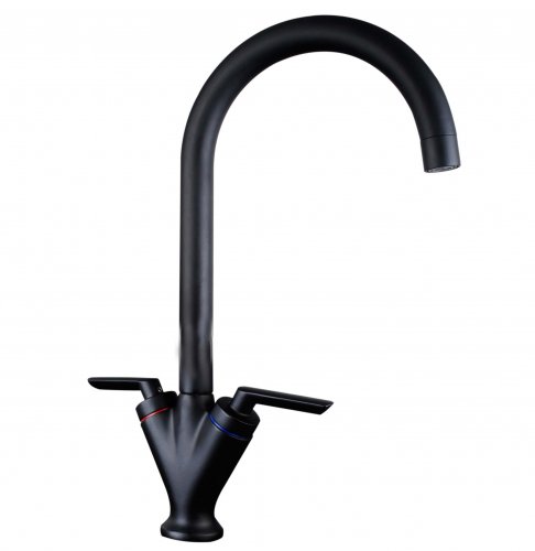 Prima V Shape Dual Lever Mixer Tap - Black