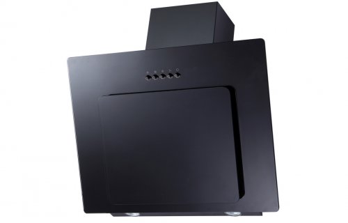 Prima PRAE0018 60cm Angled Chimney Hood - Black/ Black Glass