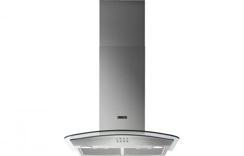 Zanussi ZHC62352X 60cm Curved Glass Chimney Hood - St/Steel