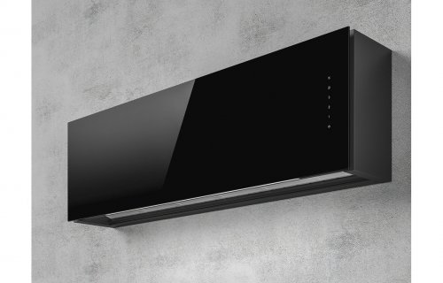 Elica Rules 120cm Integrated Chimney Hood - Black Glass