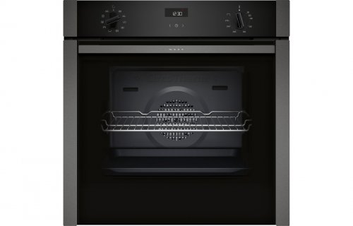 Neff N50 B3ACE4HG0B B/I Single Slide&Hide Electric Oven - Graphite Grey