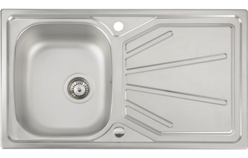 Abode Trydent 1B & Drainer Inset Sink - St/Steel