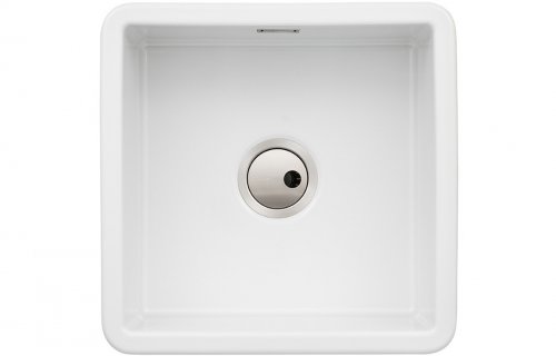 Abode Sandon 1B Ceramic Undermount/Inset Sink - White