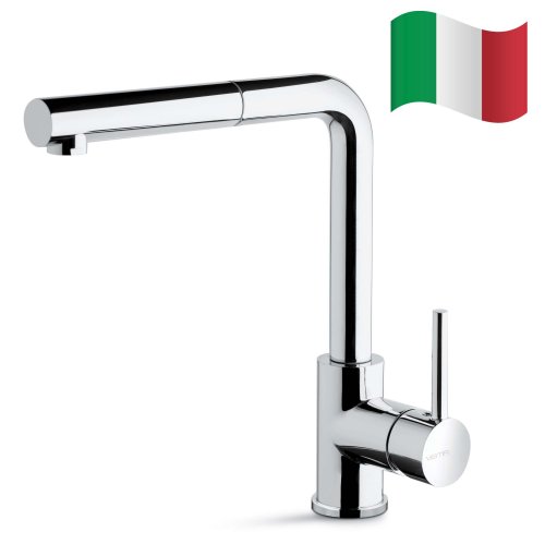 Prima+ Riace Single Lever L-Shaped Mixer Tap w/Pull Out - Chrome