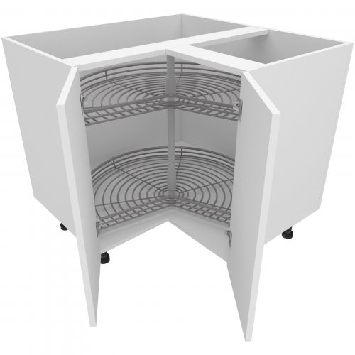 Sheraton by Omega 930mm Highline Corner Carousel Base Unit L Shaped with Graphite Wirework - (Ready Assembled)