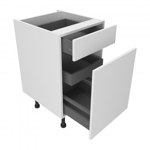 Sheraton by Omega 500mm Drawerline Base Unit Type 1 Pull Out with 1 Pan Drawer & 1 Internal Drawer - (Ready Assembled)