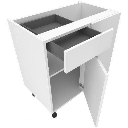 Chippendale by Omega 1000mm Drawerline Corner Base Unit with 500mm Door Right Hand - (Self Assembly)