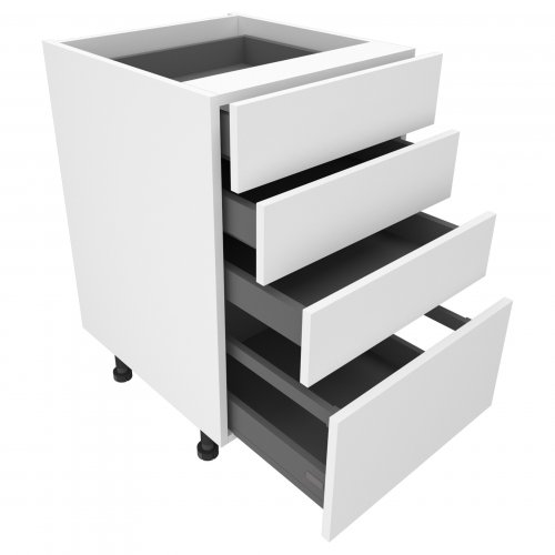 Chippendale by Omega 900mm Pan Drawer Pack Base Unit with 4 Drawers - (Self Assembly)