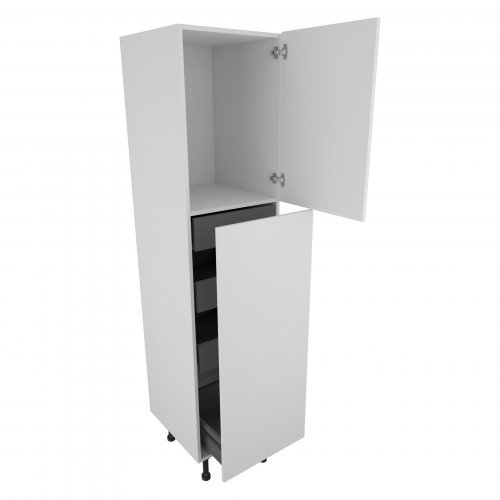Chippendale by Omega 400mm Type 2 Larder Pull Out Tall Unit with 2 Pan Drawers & 3 Internal Drawers Right Hand - (Self Assembly)