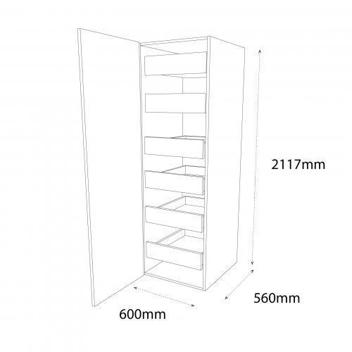 600mm Type 3 Larder Pull Out Unit With 6 Internal Drawers Left Hand   500x500 333 90e3eeb41260eed06910b0a882bbe73f LU60LPT3  